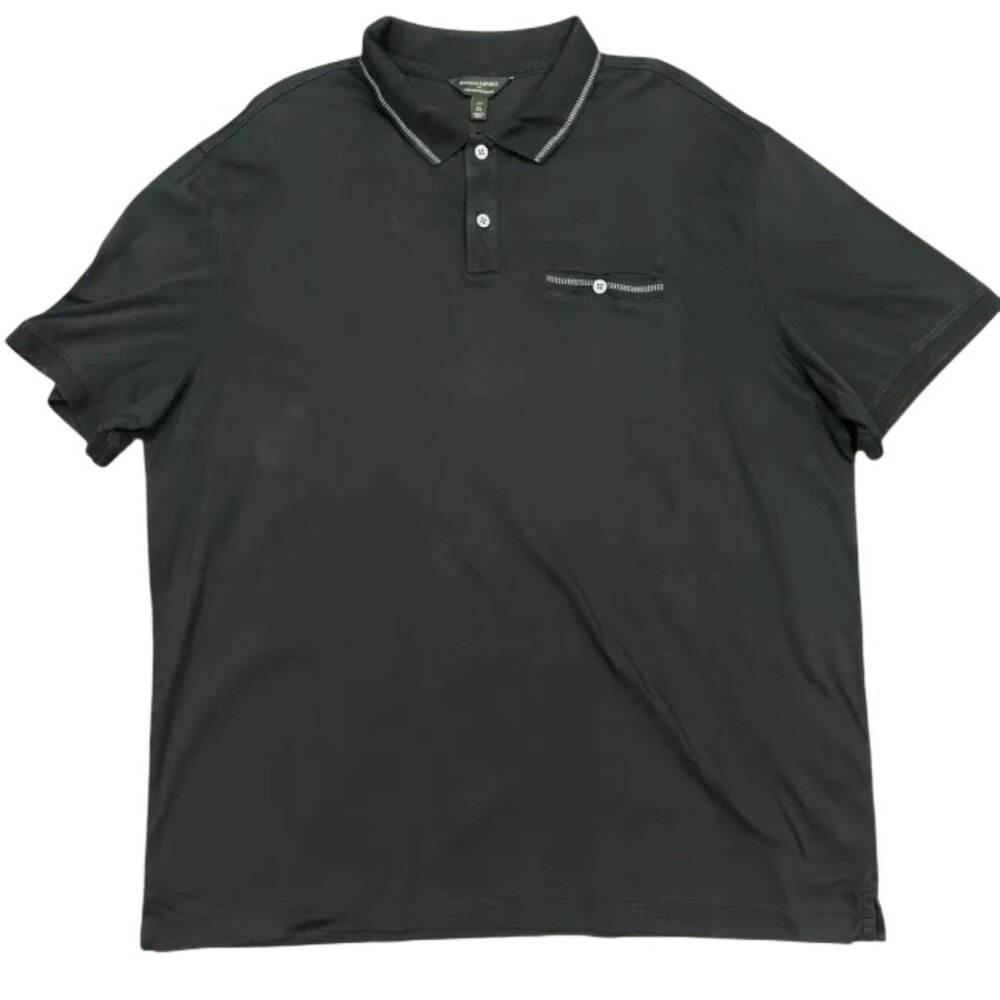 Banana Republic Black Button-Down Polo – Chest Pocket – Tall XL